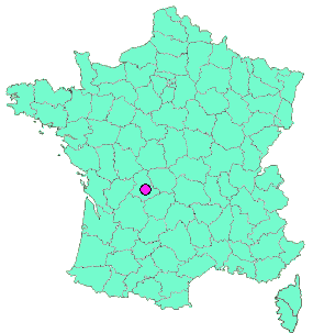 Localisation en France de la geocache Menhir de Laugerie