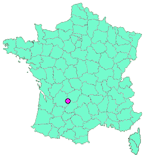 Localisation en France de la geocache la borie