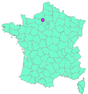 Localisation en France de la geocache Tourny, mur en bauge