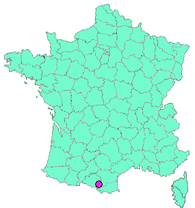 Localisation en France de la geocache Montaillou : terre cathare