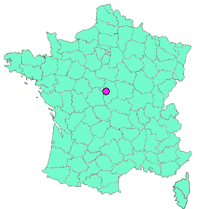 Localisation en France de la geocache Vers prunay 2