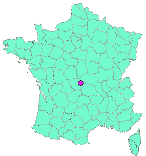Localisation en France de la geocache #76 :Les P'tits Trésors Creusois : Evaux-les-Bains
