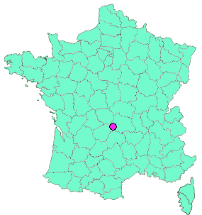 Localisation en France de la geocache Les églises du 63 #285 - Messeix