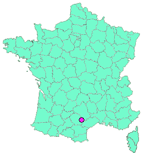 Localisation en France de la geocache Statue menhir de la Borie de Blavy
