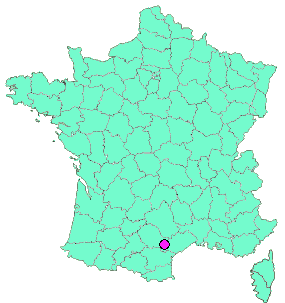 Localisation en France de la geocache Le menhir de la Blanque
