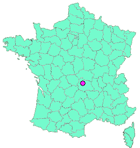 Localisation en France de la geocache 3 Autour du Puy de Tressous