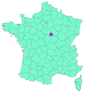 Localisation en France de la geocache #02 Week-end en Puisaye (Yonne -89- Bourgogne)