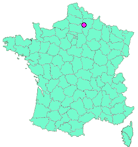 Localisation en France de la geocache Bonus "Ô Chauny comme tu es jolie"
