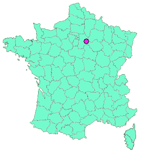 Localisation en France de la geocache 7km La Vélo voie Provins-Coulommiers