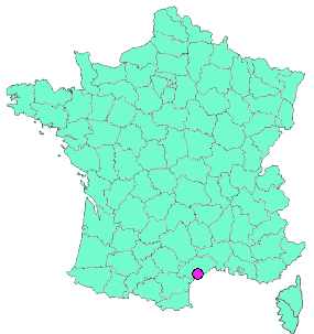 Localisation en France de la geocache AVF 34 Paulhan St.Thibéry 28 Ancien PN sur RD 13