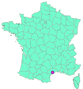 Localisation en France de la geocache AVF 34 Paulhan St.Thibéry 20 Gare Pézenas du Midi