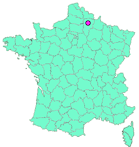 Localisation en France de la geocache Calvaire de Montigny