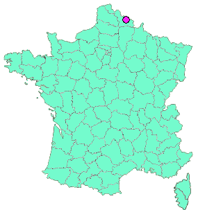 Localisation en France de la geocache Les communes du Nord : Eth