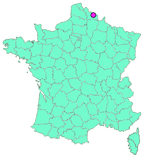 Localisation en France de la geocache Rond point sortie direction st Waast .