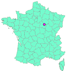 Localisation en France de la geocache Entrée Sud-Est de Roffey