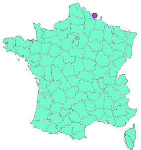 Localisation en France de la geocache COUh 104 "frêne et chêne" "ash and oak"