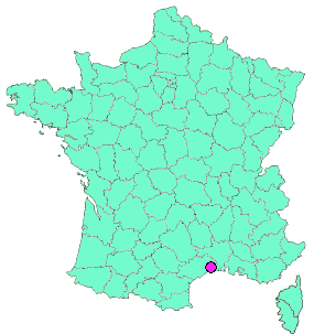 Localisation en France de la geocache Lironde/stade de foot