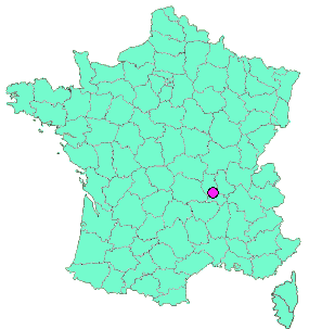 Localisation en France de la geocache EGLISE DE BOISSET LES MONTROND (St Blaise)