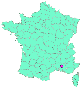 Localisation en France de la geocache AdLab Bonus Chateauneuf de Gadagne au fil de l'eau