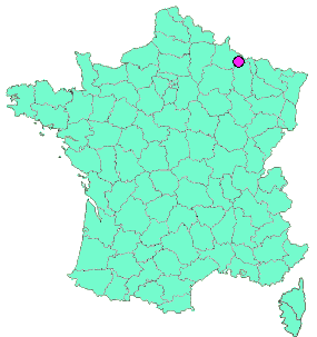 Localisation en France de la geocache CHATEAUX DE CHARMOIS (55)