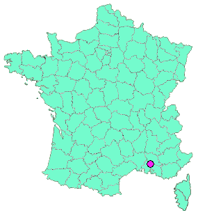 Localisation en France de la geocache Orgon capitale de l'Urgonien