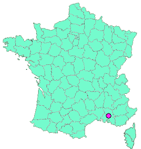 Localisation en France de la geocache La bastide de la Petrossi