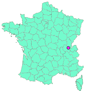 Localisation en France de la geocache Jumelage Nantua - Brembilla [GSG22]OTR