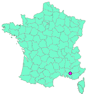 Localisation en France de la geocache Panorama sur la vallée de la Durance