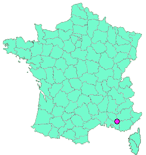 Localisation en France de la geocache La Bastidonne