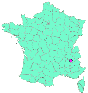 Localisation en France de la geocache #6VB Sinard [Alp4]                   