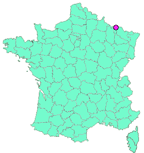 Localisation en France de la geocache Audun culturel - BONUS