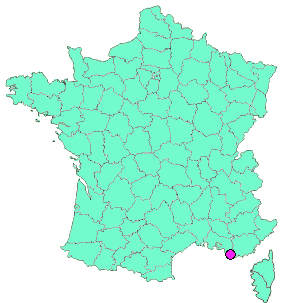 Localisation en France de la geocache La Ciotat. - Le Cadran solaire.