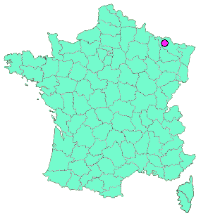 Localisation en France de la geocache ERDF en couleurs