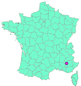 Localisation en France de la geocache #7 sur la crête - devant l'ubac de Lure