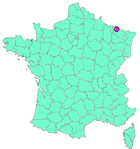 Localisation en France de la geocache #2 - Hombourg-Budange - Domino Mystere  - LC